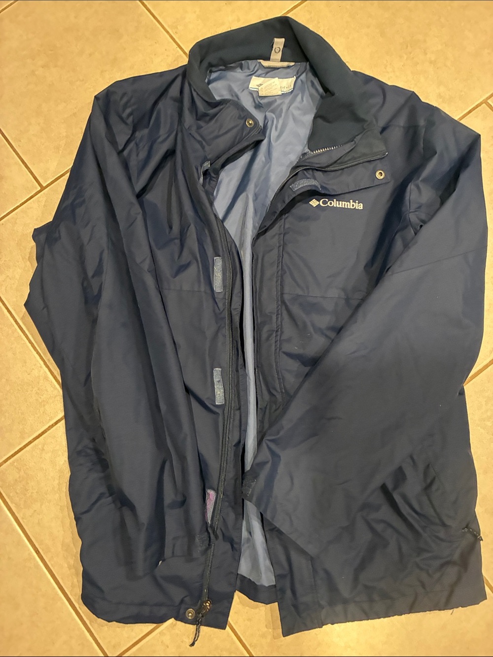 Columbia Men's Navy Waterproof Jacket interchange jacket